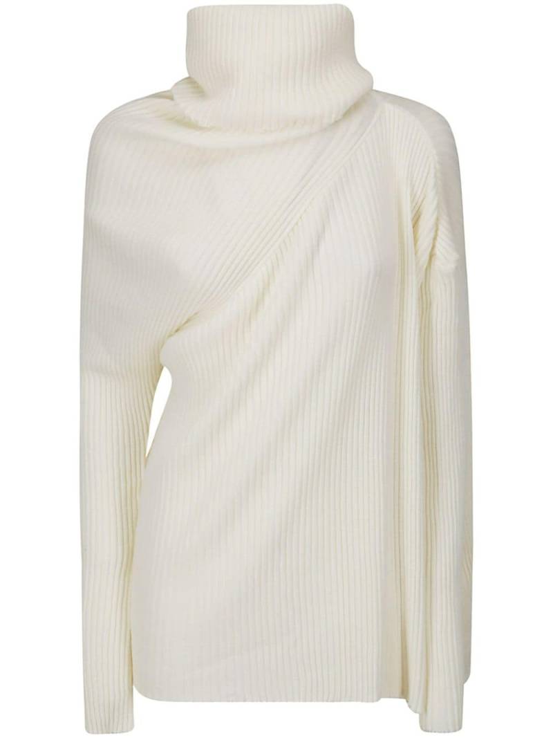 Marques'Almeida draped high neck sweater - White von Marques'Almeida