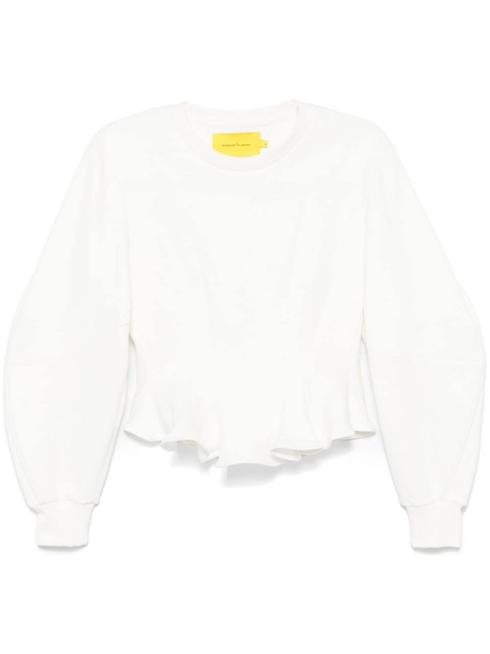 Marques'Almeida frill sweatshirt - White von Marques'Almeida