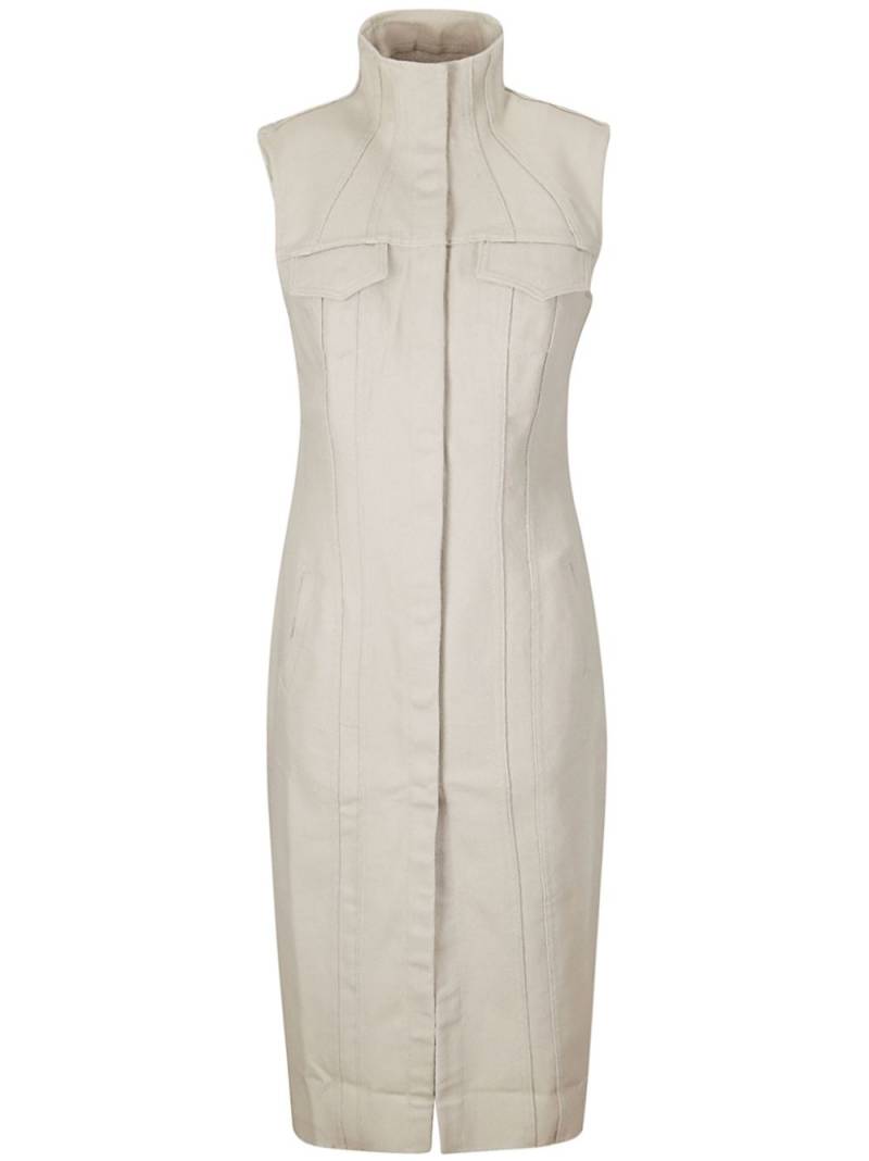 Marques'Almeida high-neck denim dress - Neutrals von Marques'Almeida