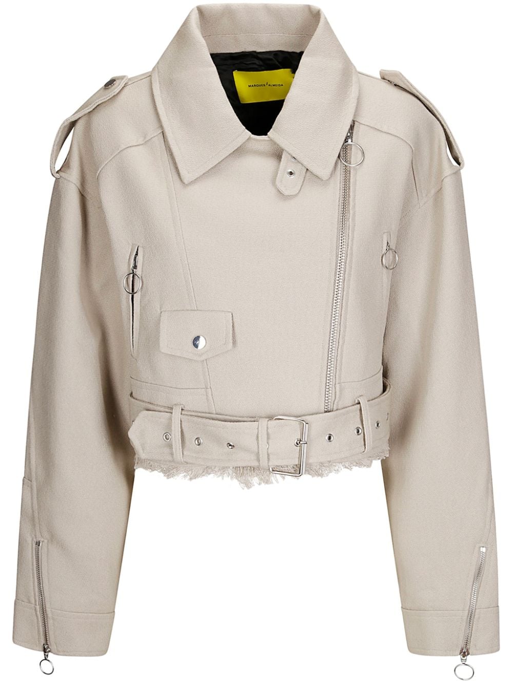 Marques'Almeida zip-fastening cropped jacket - Neutrals von Marques'Almeida