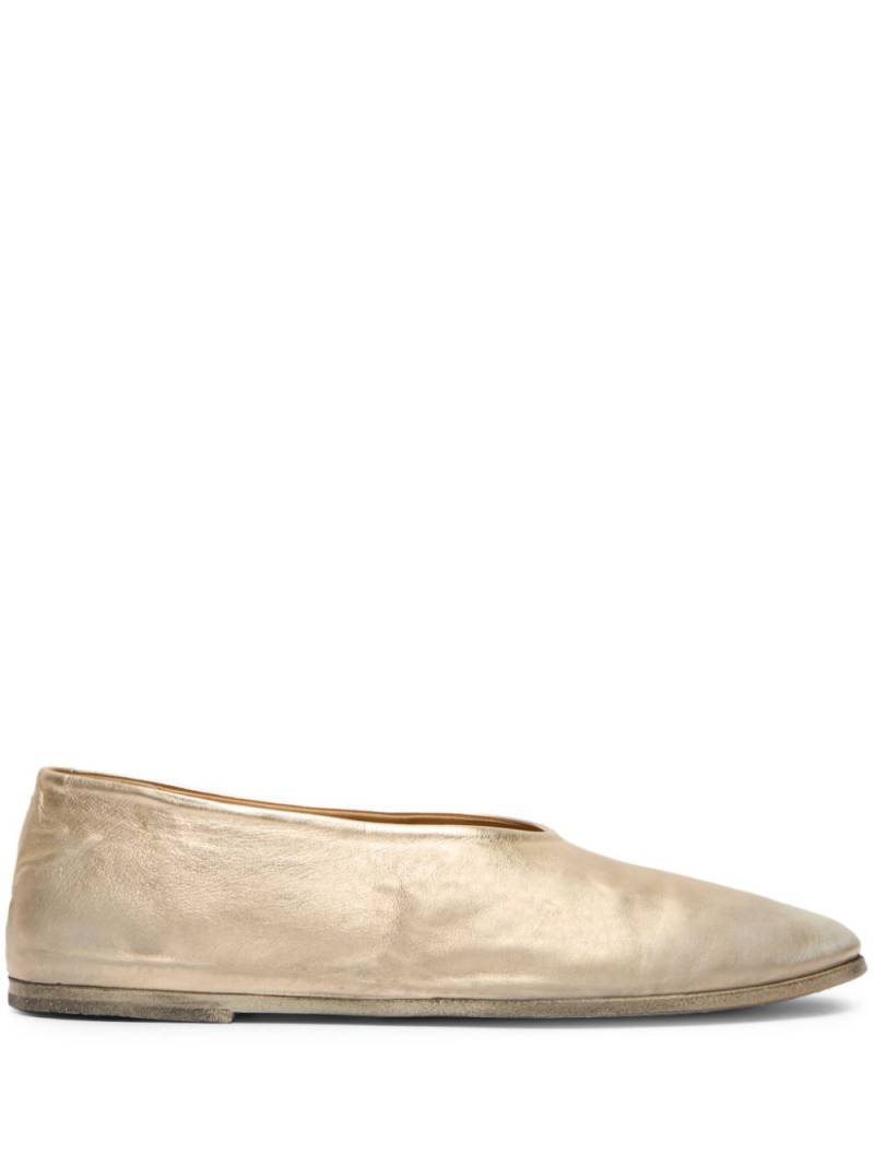 Marsèll Coltellaccio leather ballerina shoes - Gold von Marsèll