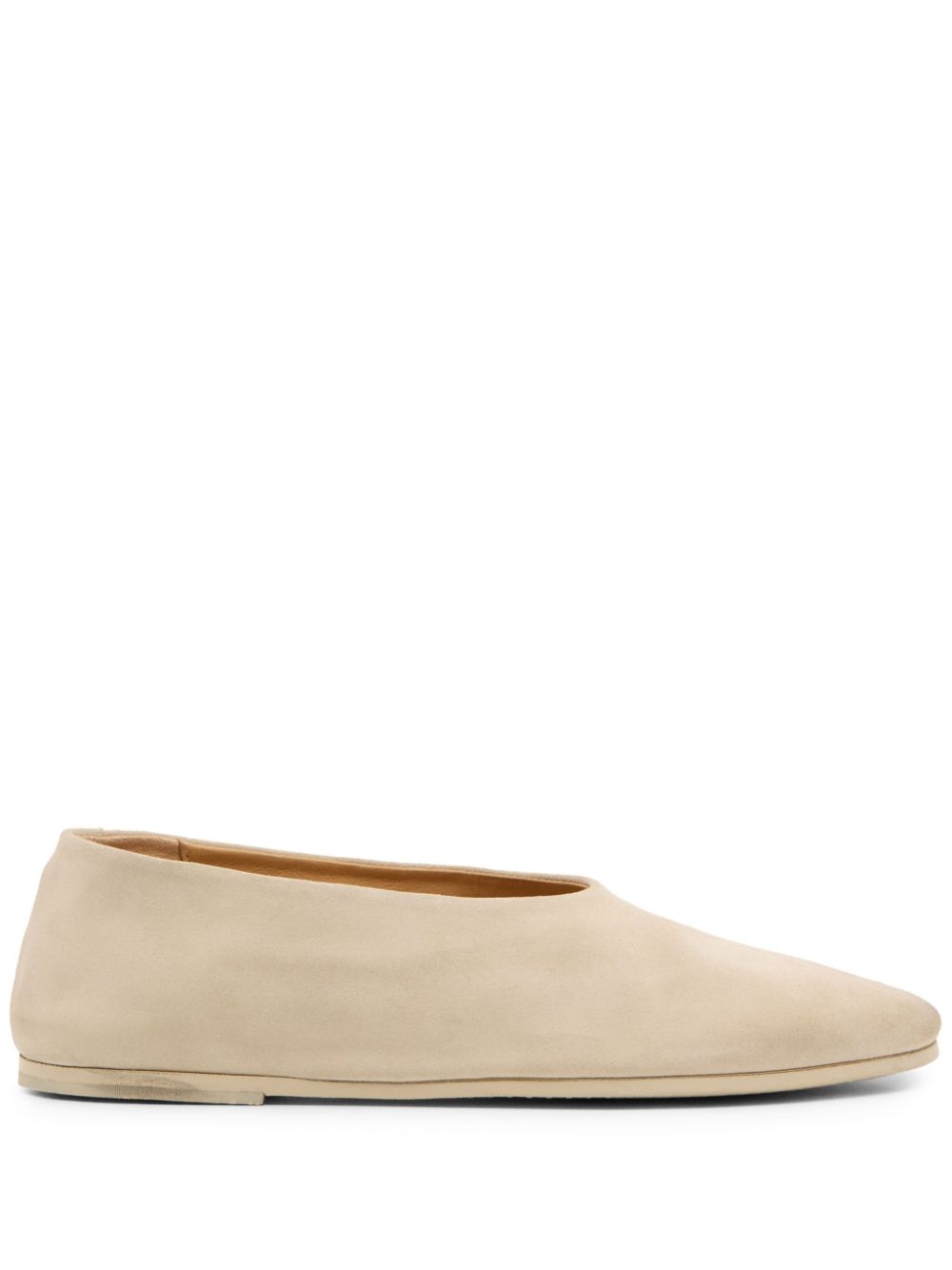 Marsèll Coltellaccio suede ballerina shoes - Neutrals von Marsèll