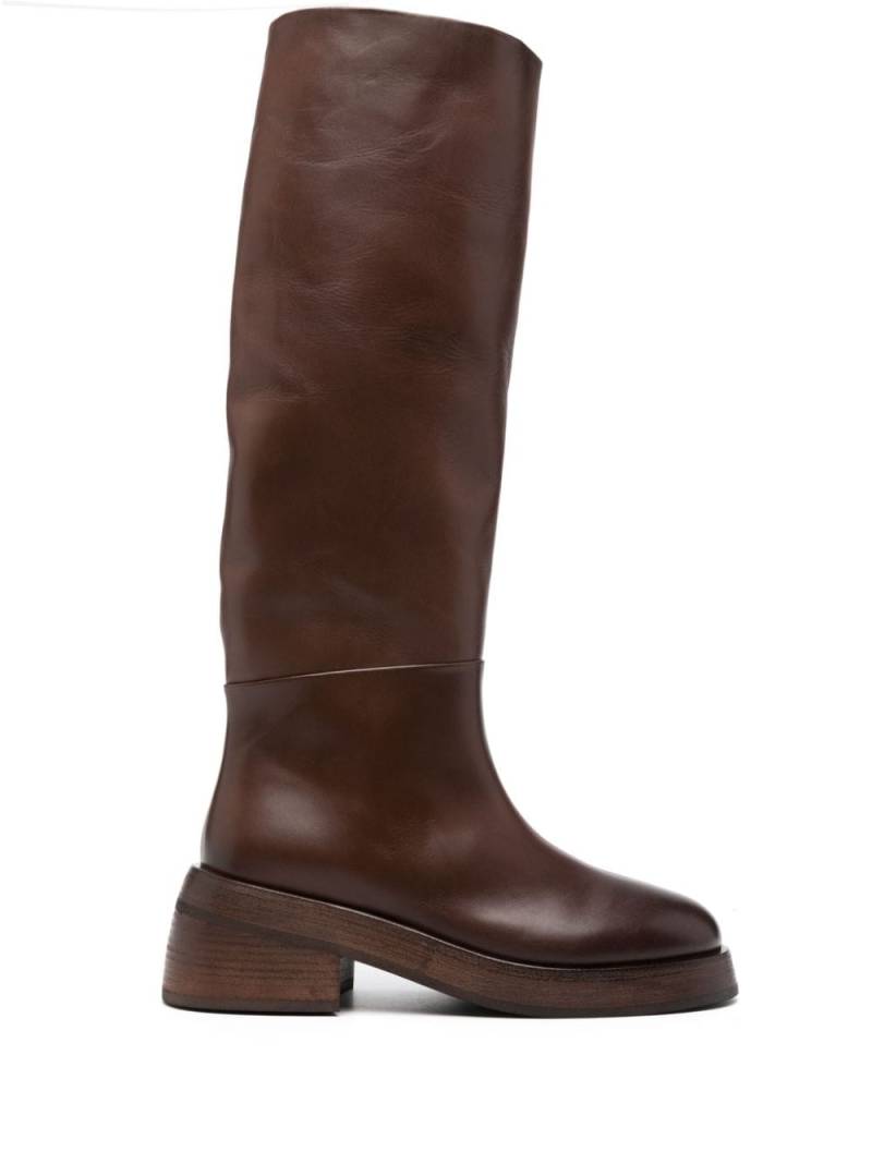 Marsèll Fondello 65mm leather boots - Brown von Marsèll