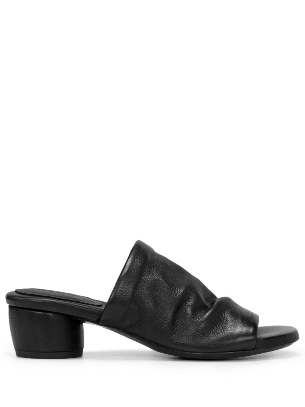 Marsèll Otto ruched leather mules - Black von Marsèll