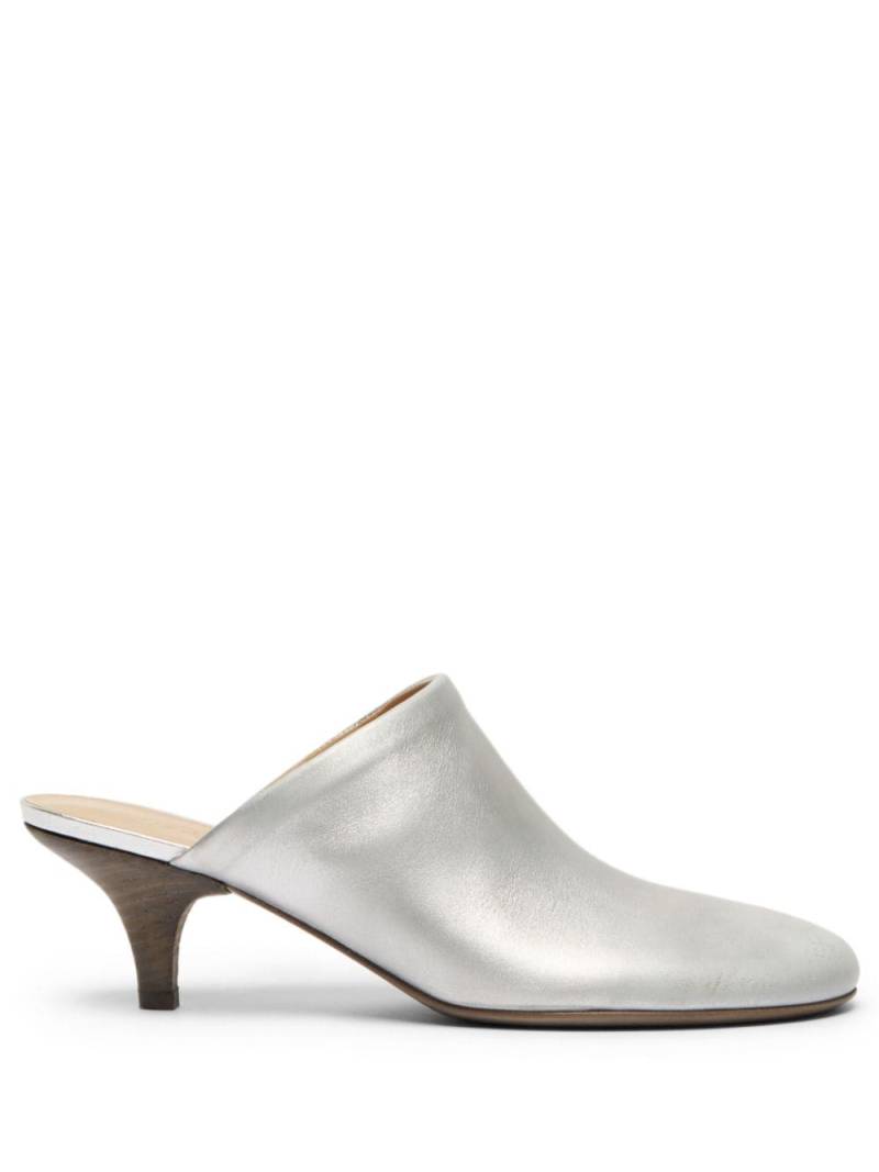 Marsèll Spilla 45mm laminated leather mules - Grey von Marsèll