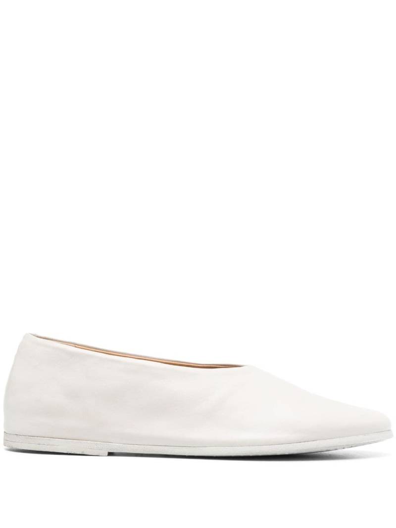 Marsèll almond-toe leather ballerina shoes - White von Marsèll