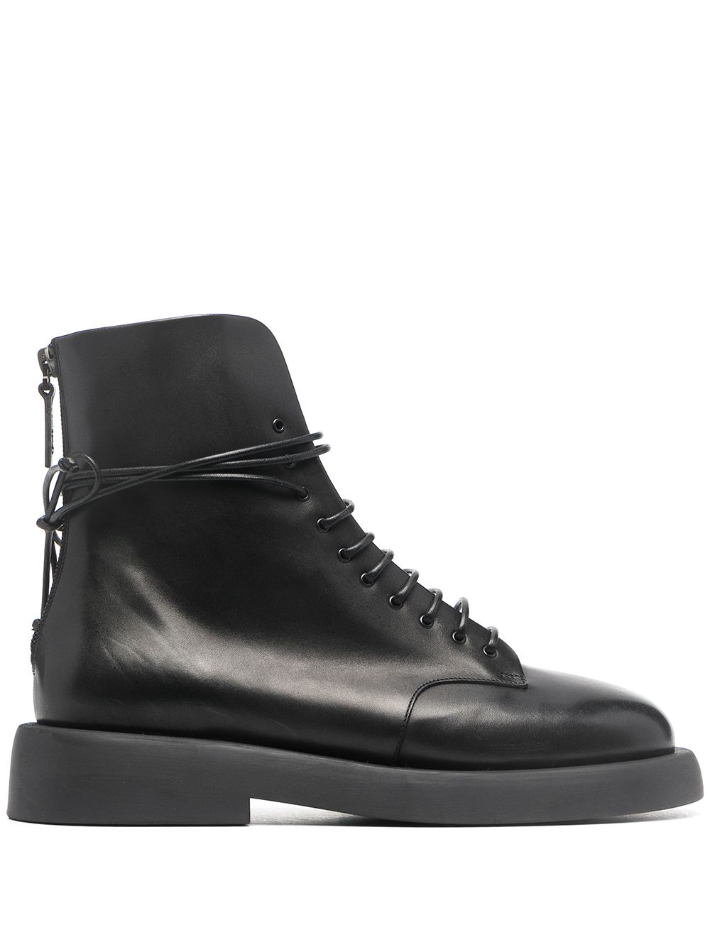 Marsèll chunky lace-up leather boots - Black von Marsèll