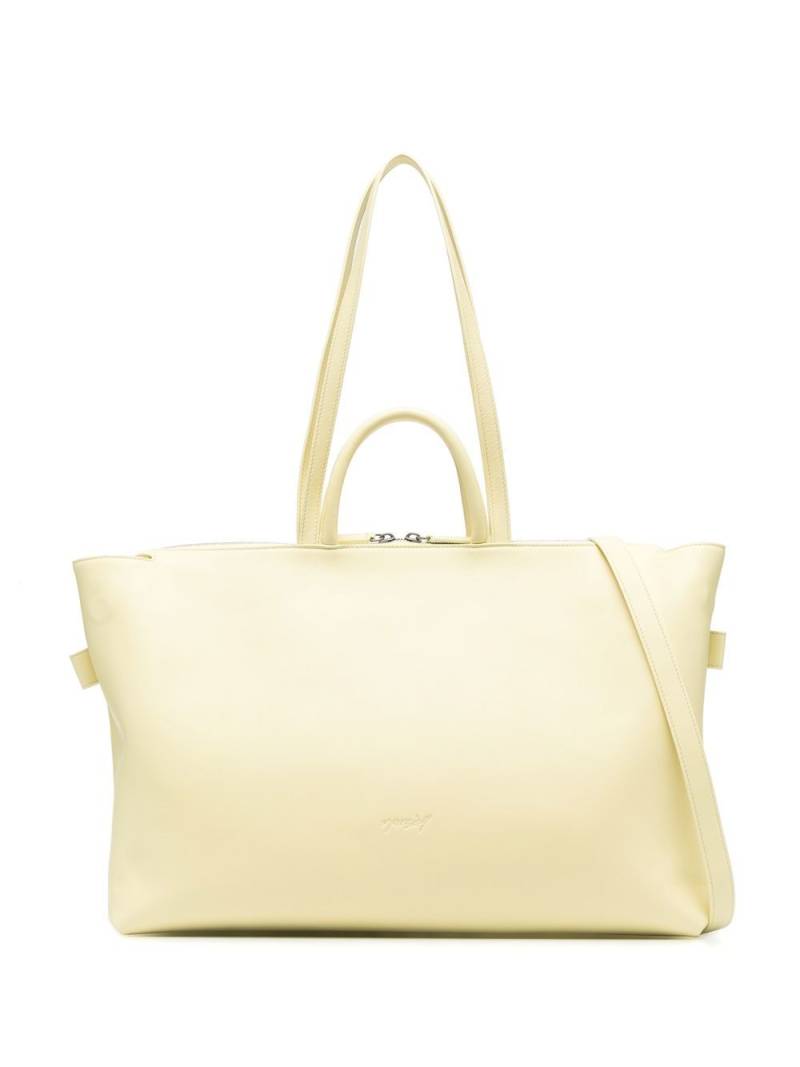 Marsèll debossed-logo leather tote bag - Yellow von Marsèll