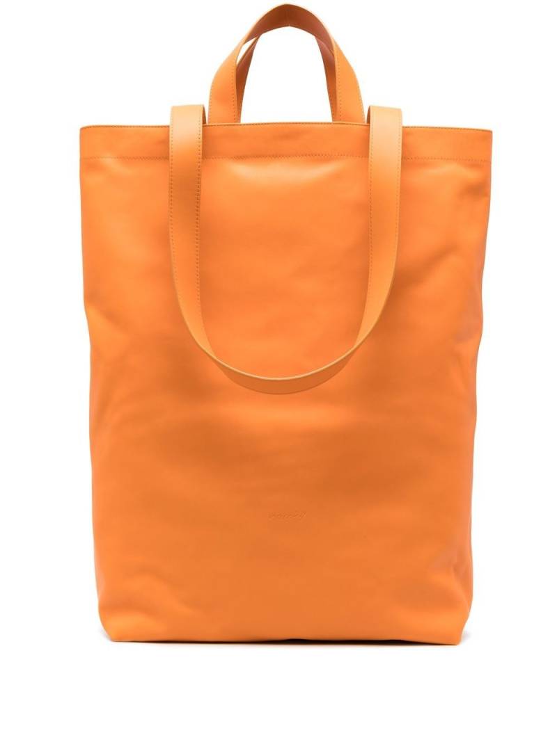 Marsèll embossed-logo leather tote bag - Orange von Marsèll