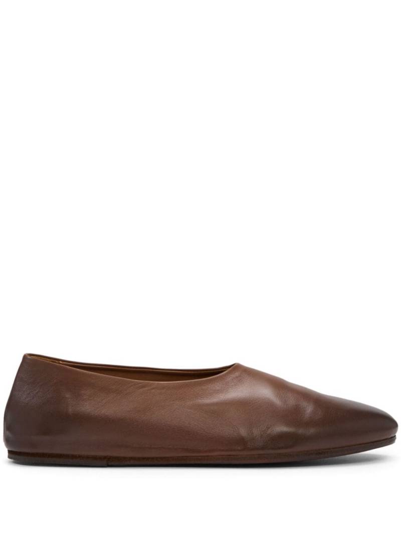 Marsèll leather slip-on slippers - Brown von Marsèll