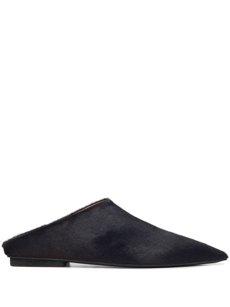 Marsèll pointed-toe calf-hair mules - Black von Marsèll