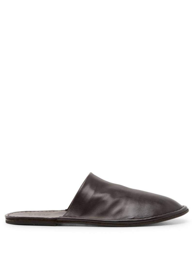 Marsèll round-toe leather slippers - Brown von Marsèll