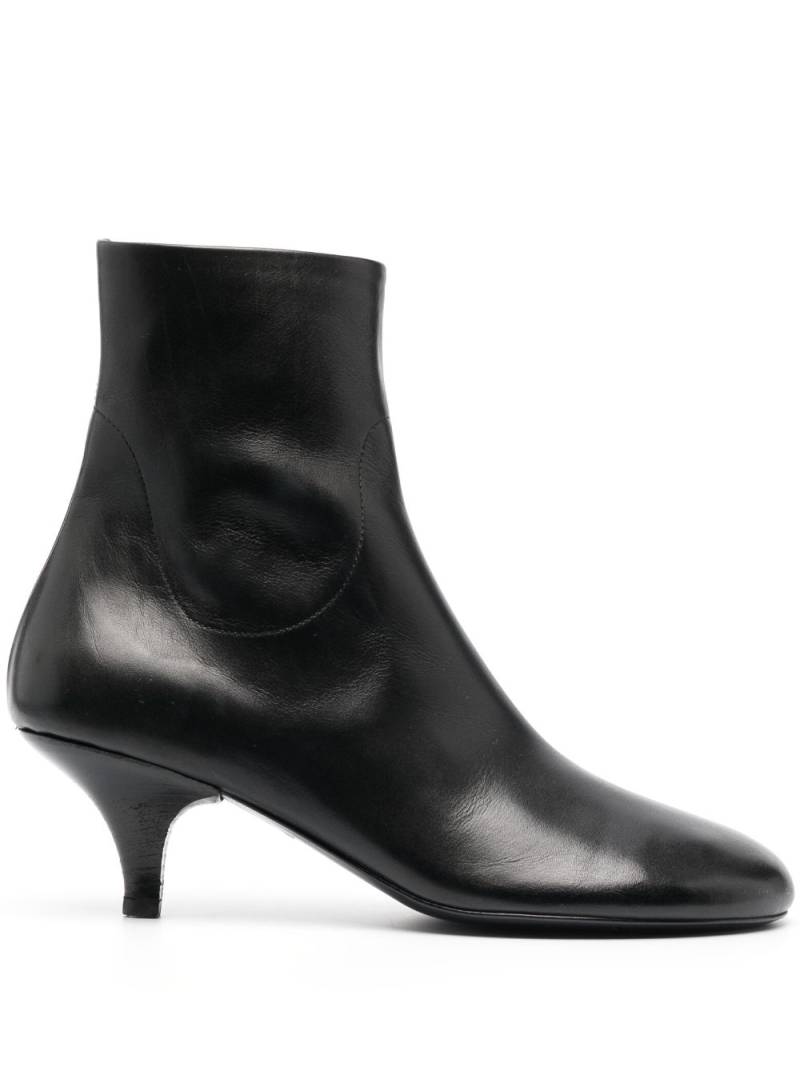 Marsèll smooth grain round-toe leather boots - Black von Marsèll