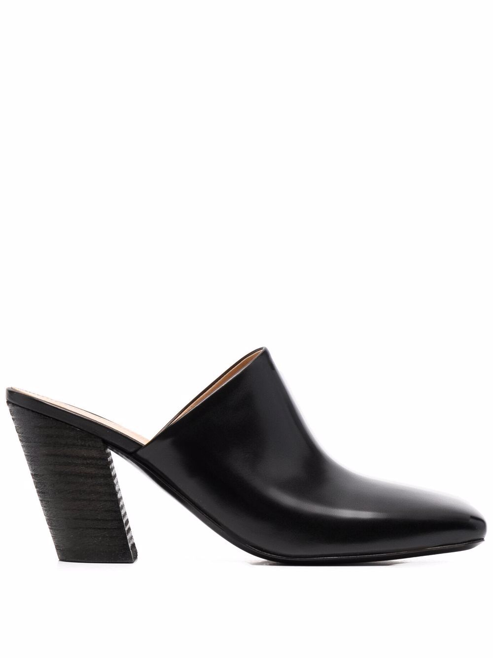 Marsèll square-toe leather mules - Black von Marsèll