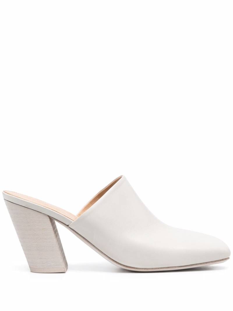 Marsèll square-toe leather mules - Grey von Marsèll