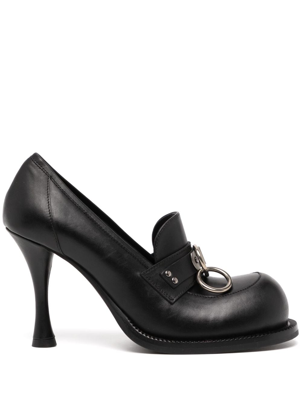 Martine Rose 100mm bulb-toe leather pumps - Black von Martine Rose