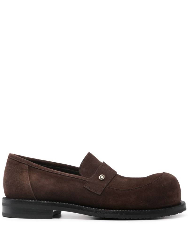 Martine Rose Bulb-toe suede loafers - Brown von Martine Rose