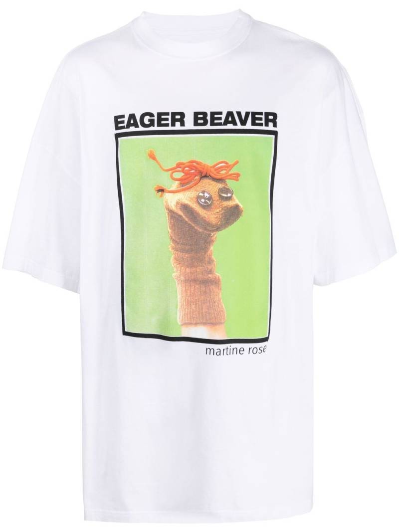 Martine Rose Eager Beaver cotton T-shirt - White von Martine Rose