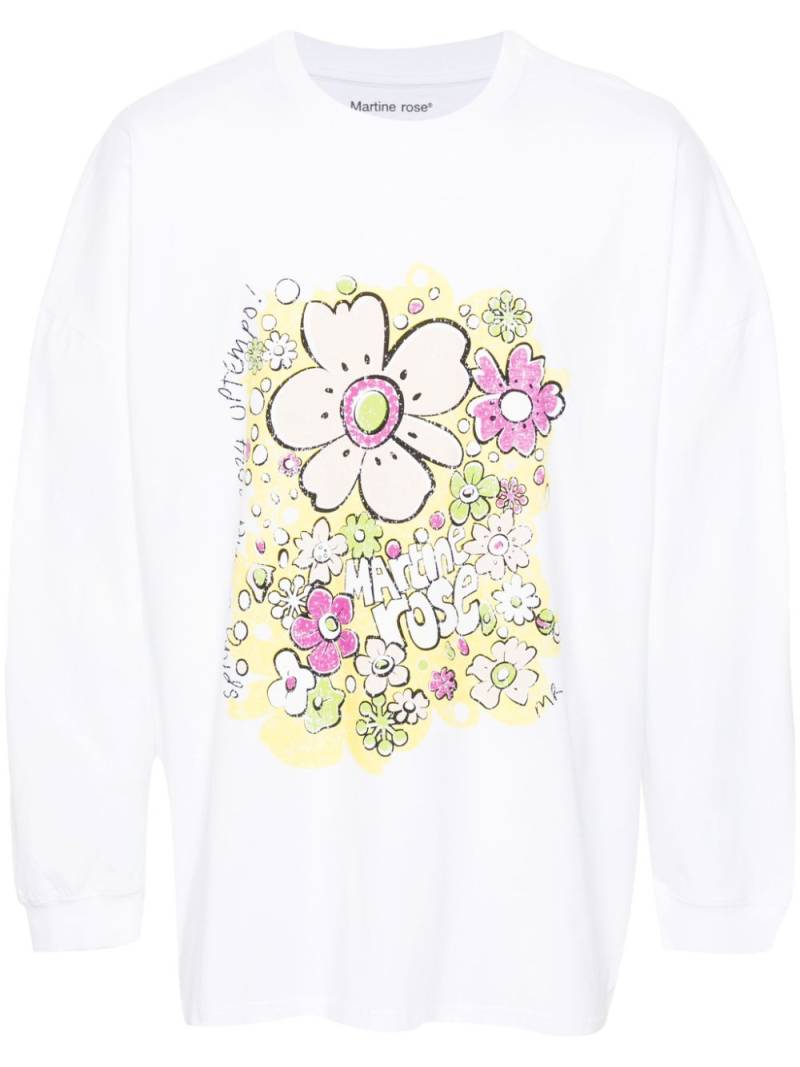 Martine Rose Festival Flower cotton T-shirt - White von Martine Rose