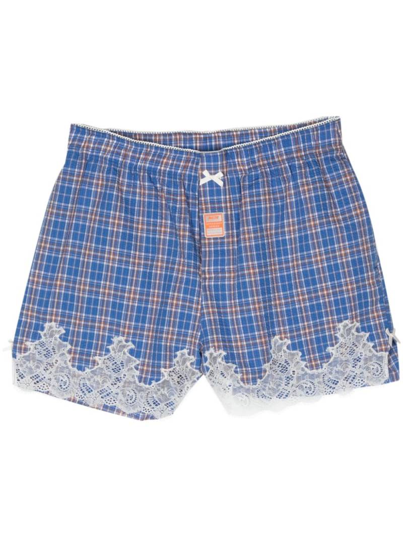 Martine Rose French plaid shorts - Blue von Martine Rose