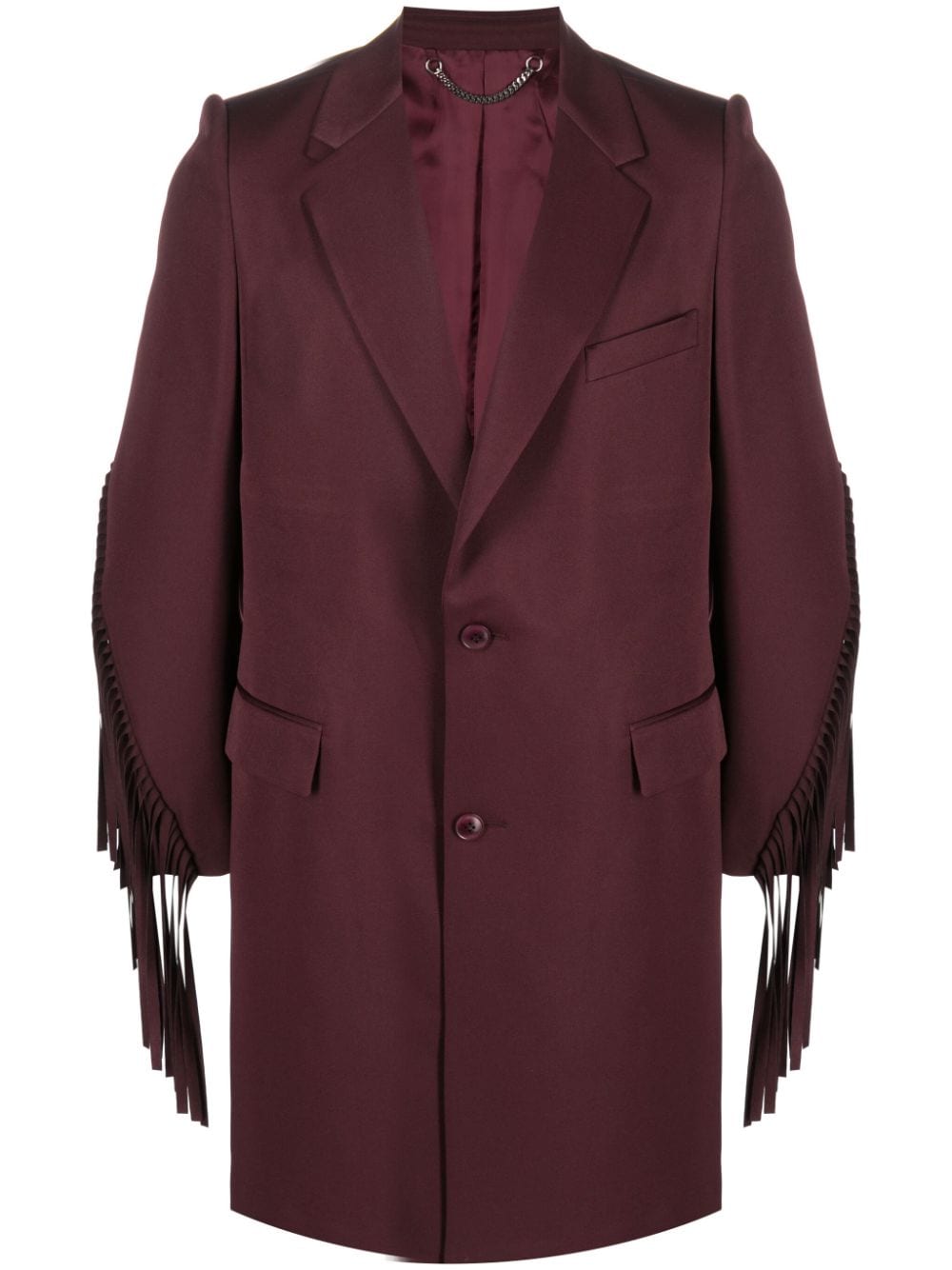 Martine Rose Western fringe-detail coat - Purple von Martine Rose