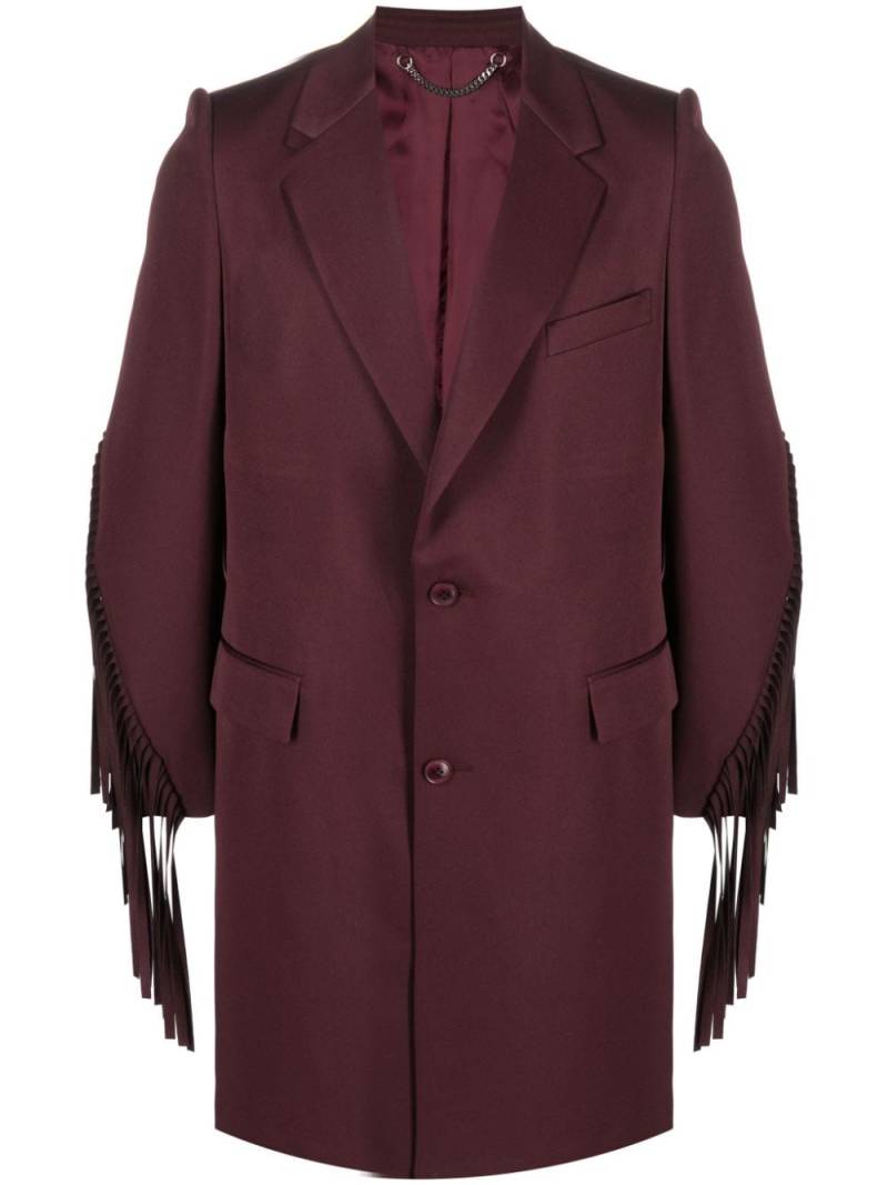 Martine Rose Western fringe-detail coat - Purple von Martine Rose