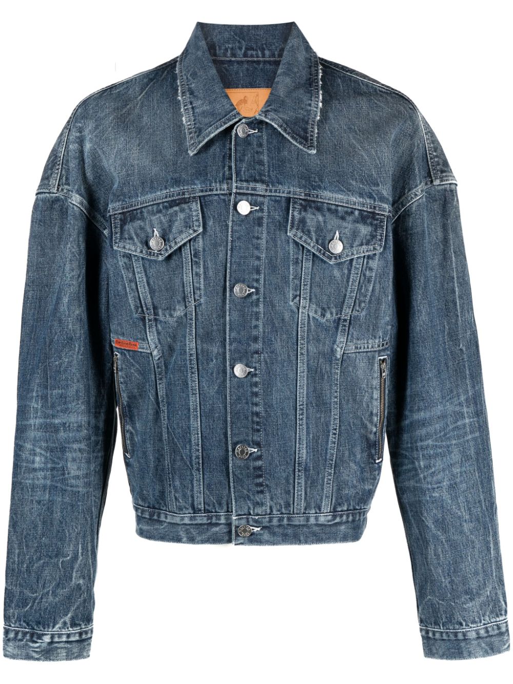 Martine Rose balloon-shoulder denim jacket - Blue von Martine Rose