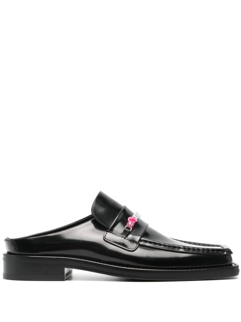 Martine Rose bead chain leather loafers - Black von Martine Rose