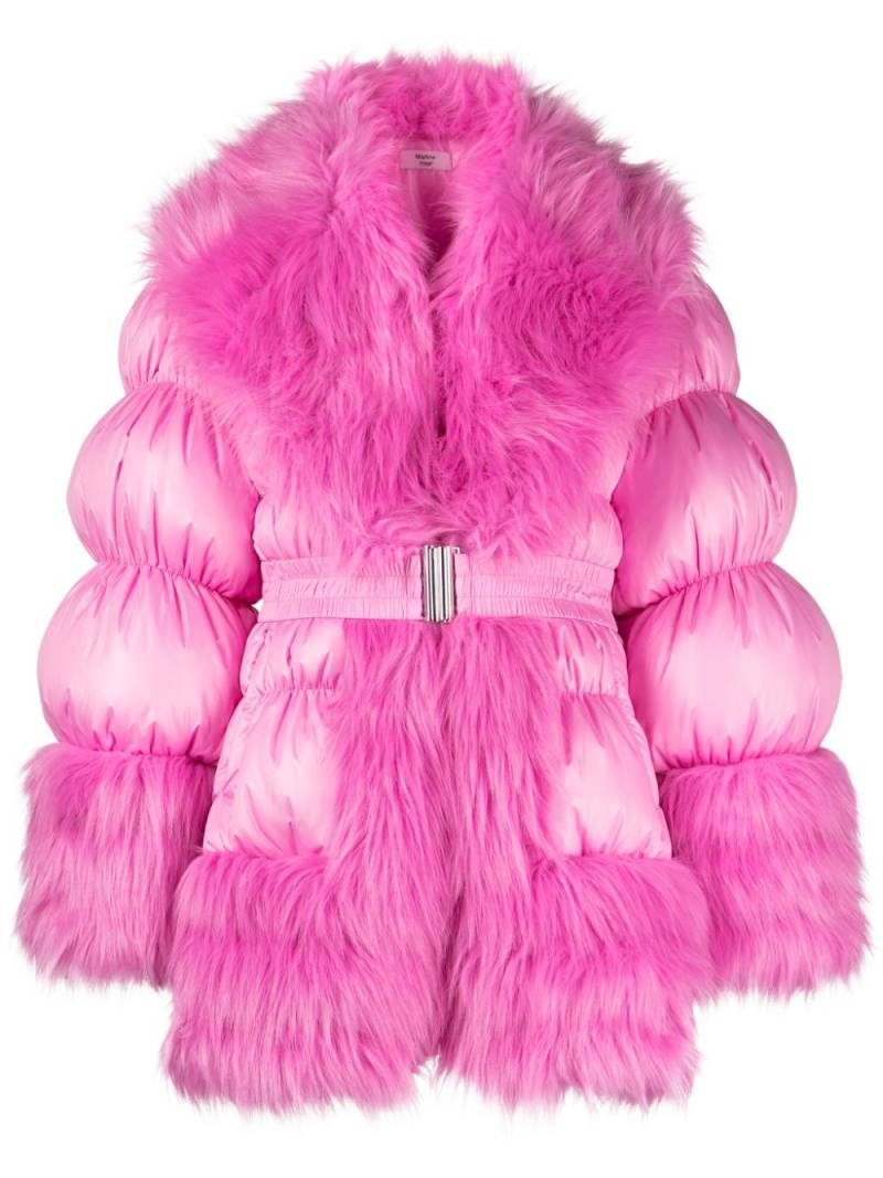 Martine Rose belted quilted puffer coat - Pink von Martine Rose