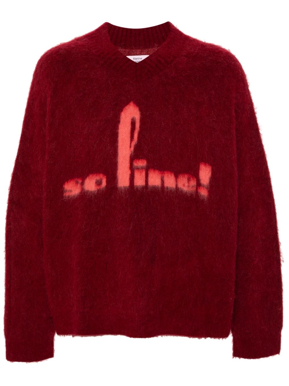 Martine Rose brushed V-neck sweater - Red von Martine Rose