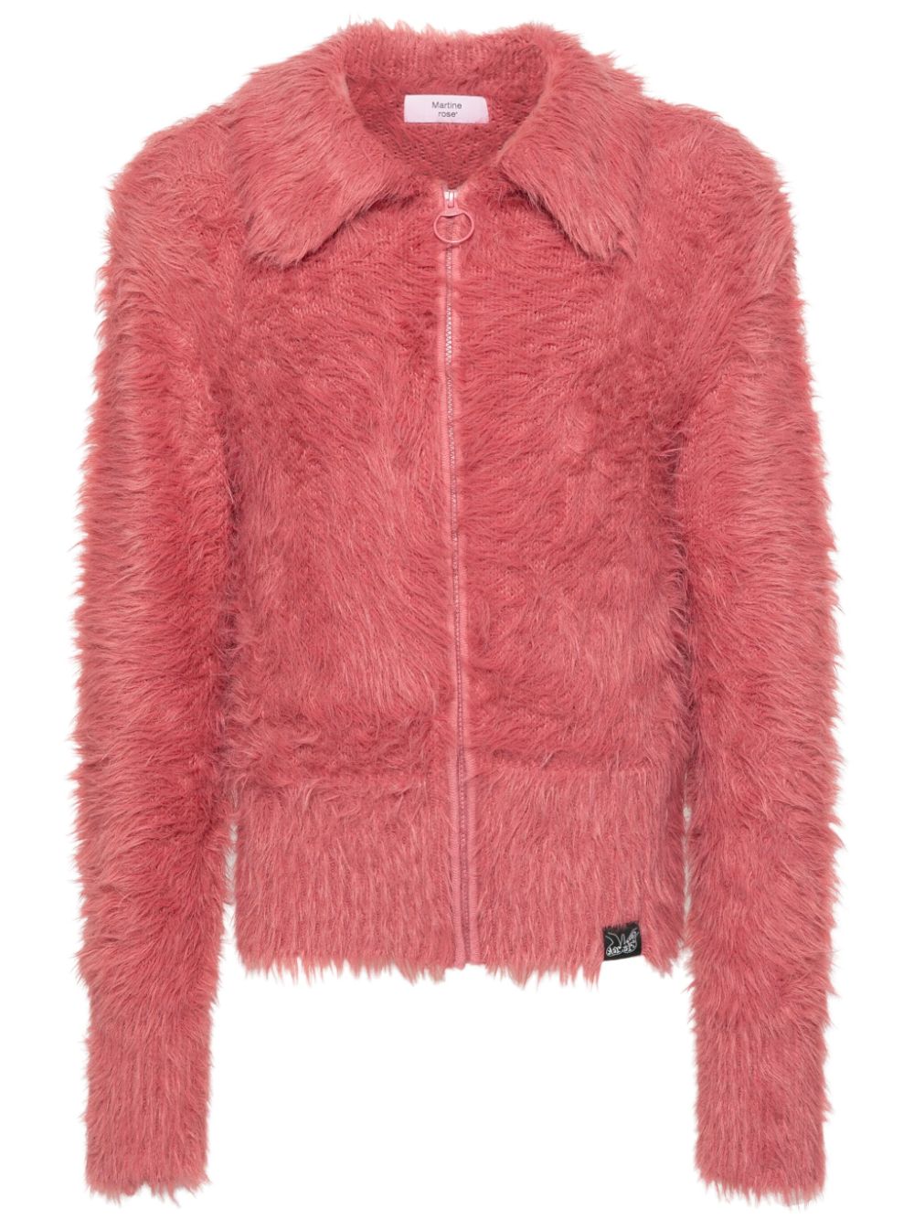 Martine Rose brushed-effect zip-up cardigan - Pink von Martine Rose