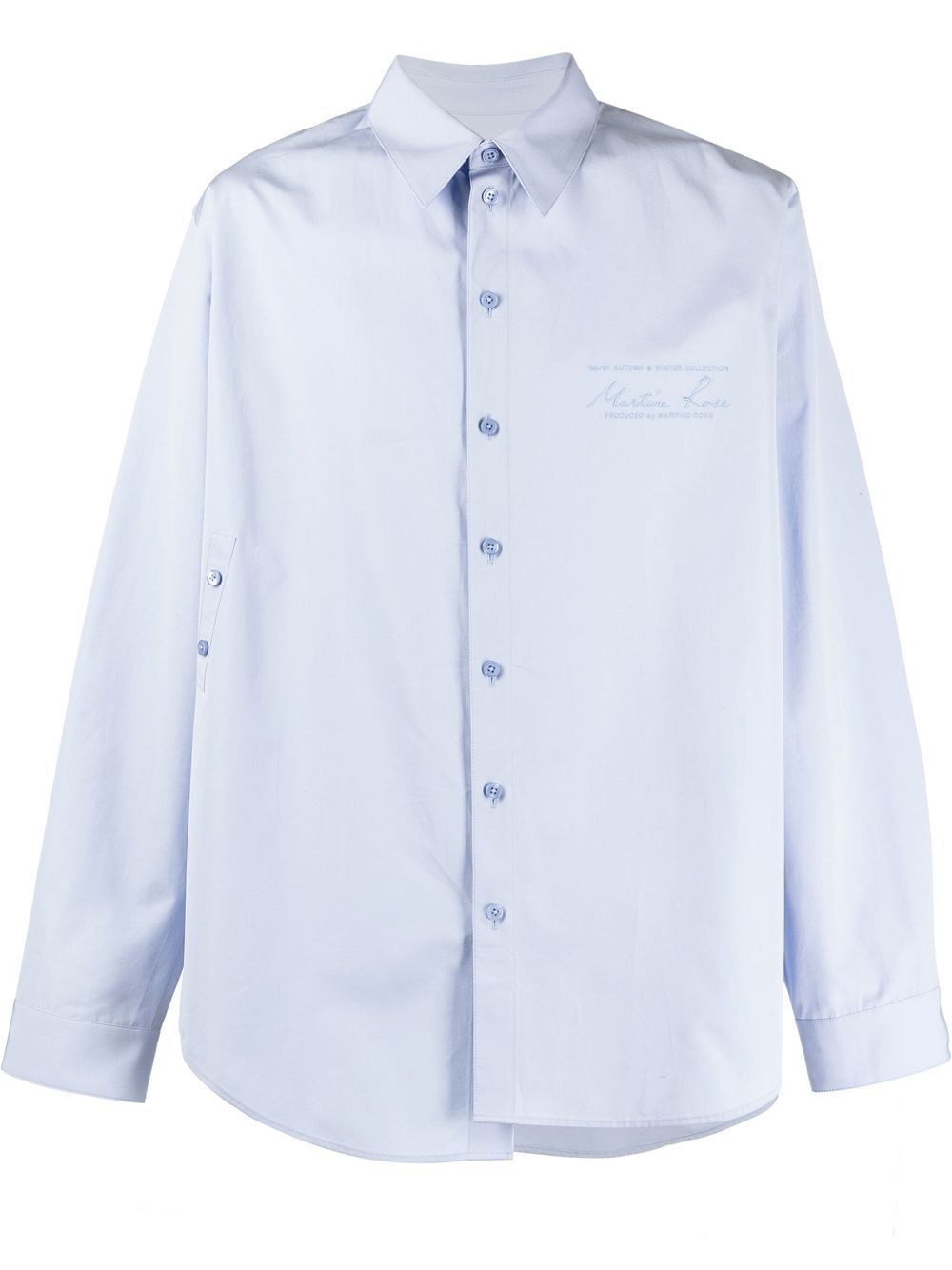 Martine Rose button detail long sleeve shirt - Blue von Martine Rose