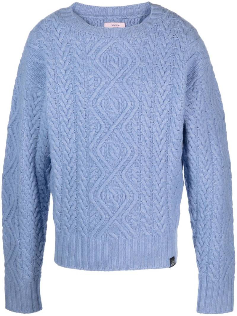 Martine Rose cable-knit merino jumper - Blue von Martine Rose