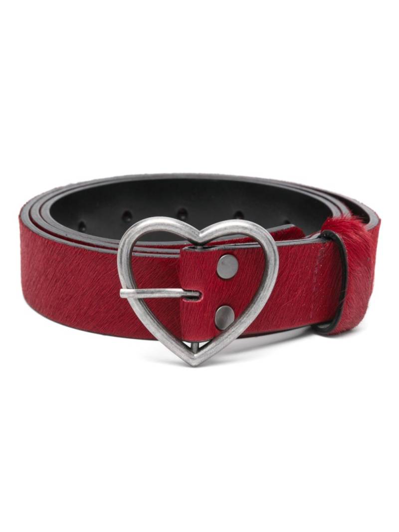 Martine Rose calf hair belt - Red von Martine Rose