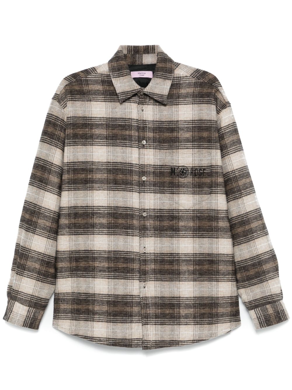 Martine Rose check-pattern overshirt - Brown von Martine Rose