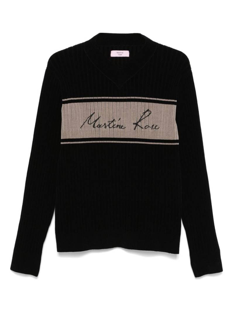 Martine Rose chenille V-neck sweater - Black von Martine Rose