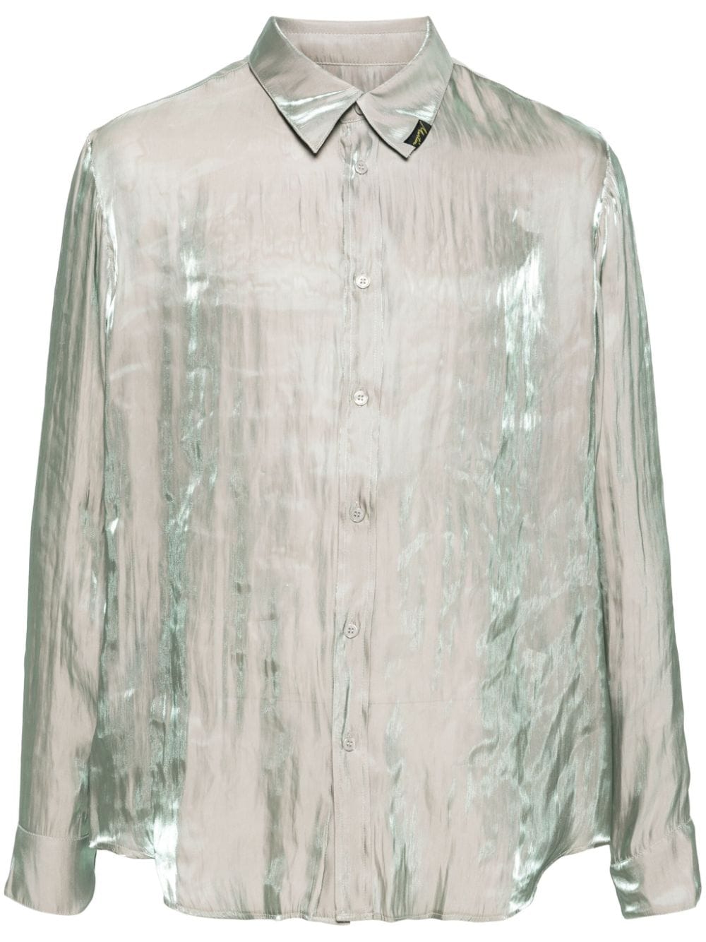 Martine Rose classic-collar iridescent-effect shirt - Green von Martine Rose