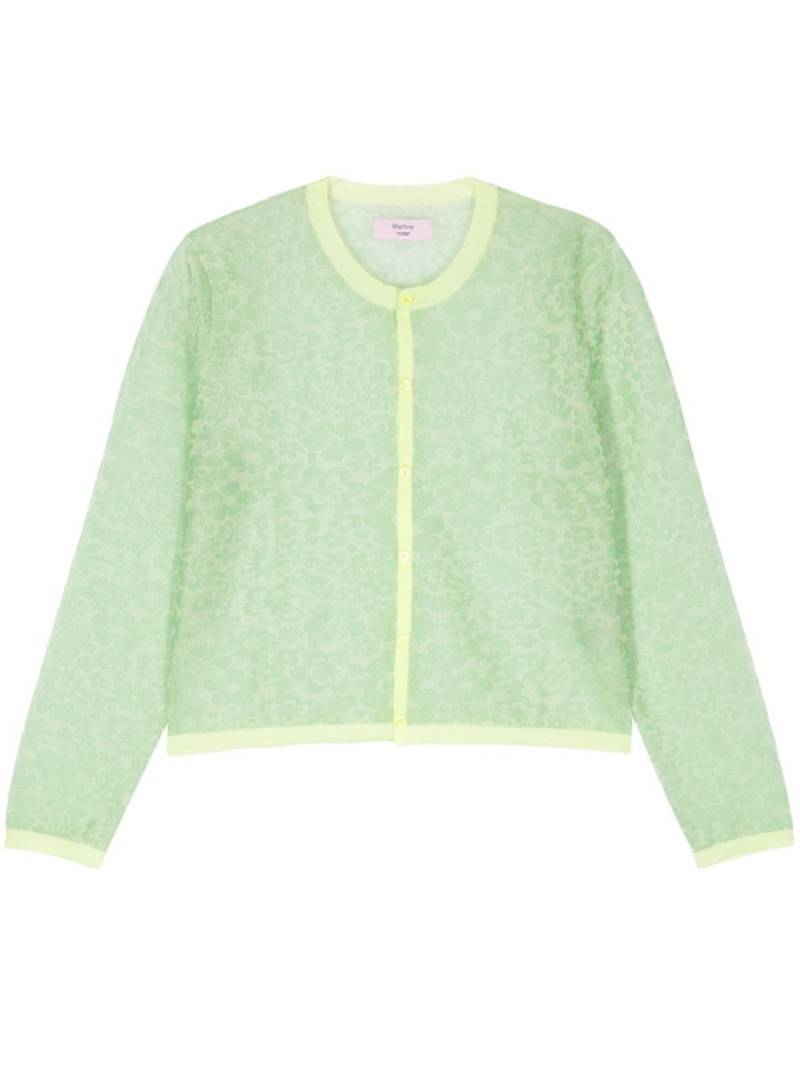 Martine Rose floral-jacquard cardigan - Green von Martine Rose