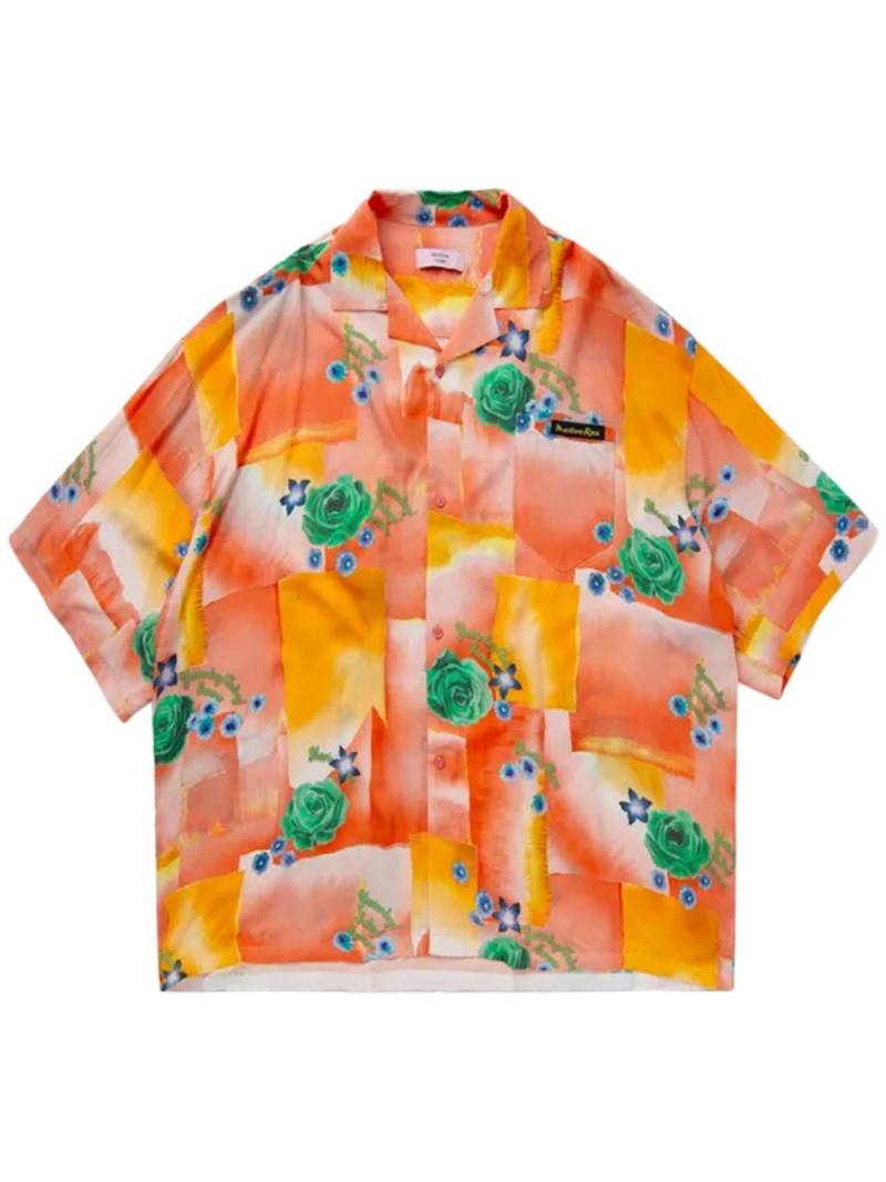 Martine Rose floral-print spread-collar shirt - Orange von Martine Rose