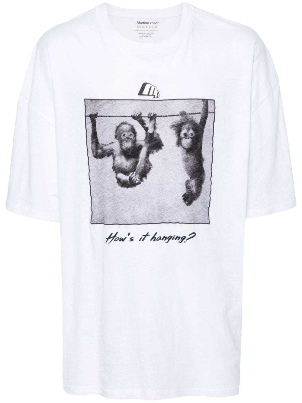 Martine Rose graphic-print slub T-shirt - White von Martine Rose