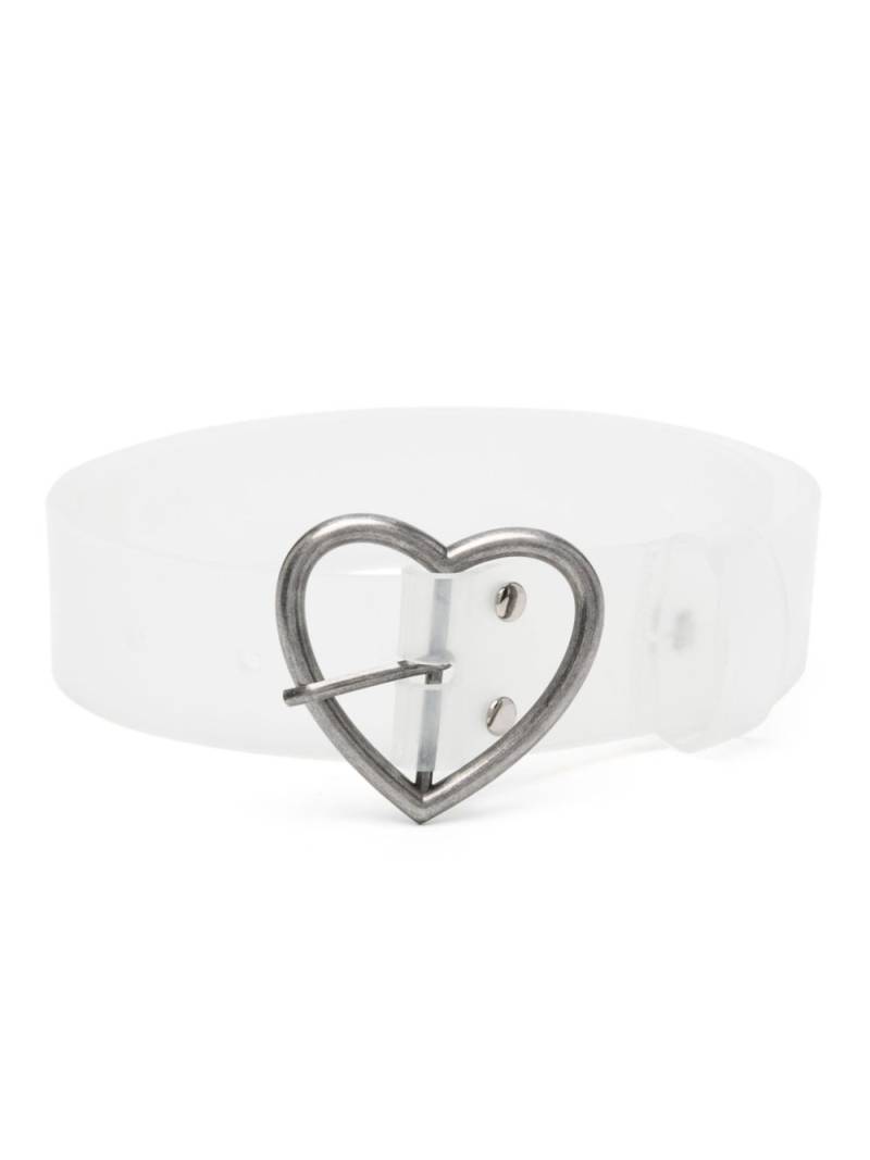 Martine Rose heart-buckle transparent belt - White von Martine Rose