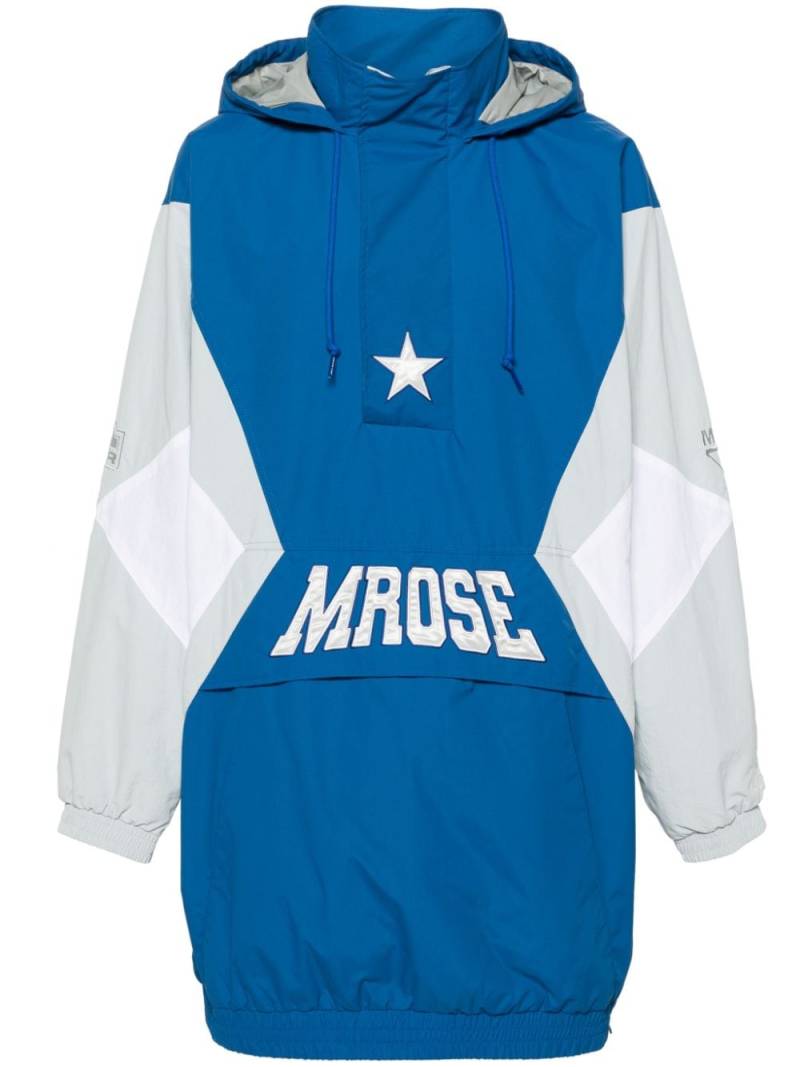 Martine Rose logo-embroidered hooded windbreaker - Blue von Martine Rose