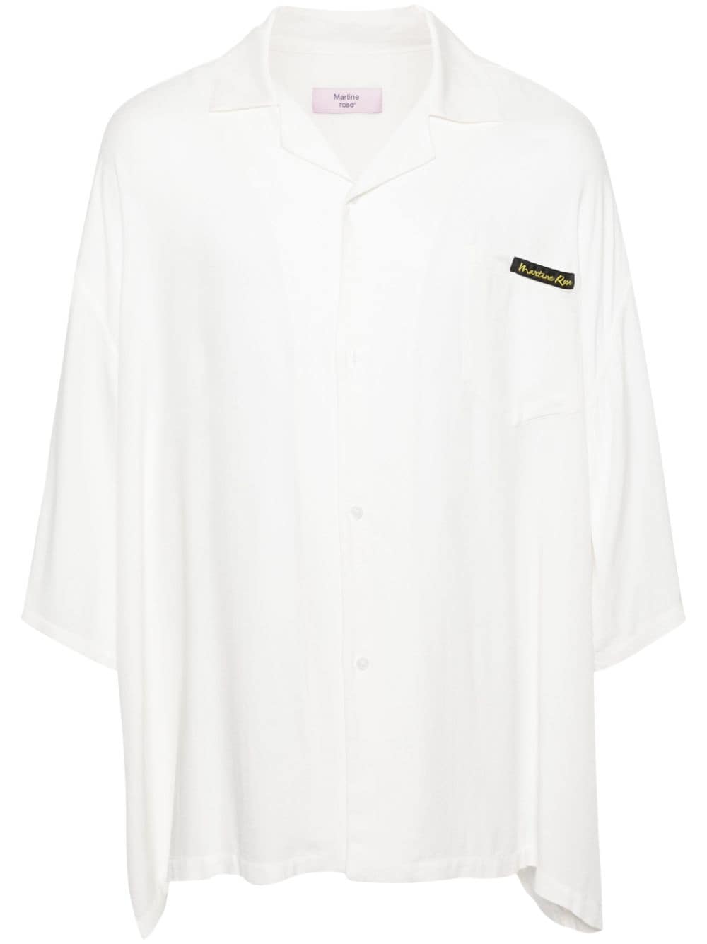 Martine Rose logo-patch drop-shoulder shirt - White von Martine Rose