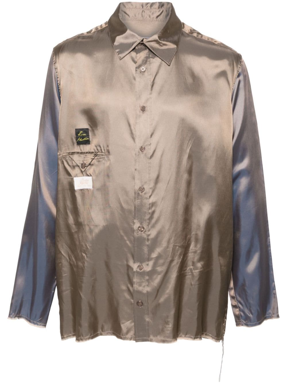 Martine Rose logo-patch iridescent shirt - Neutrals von Martine Rose