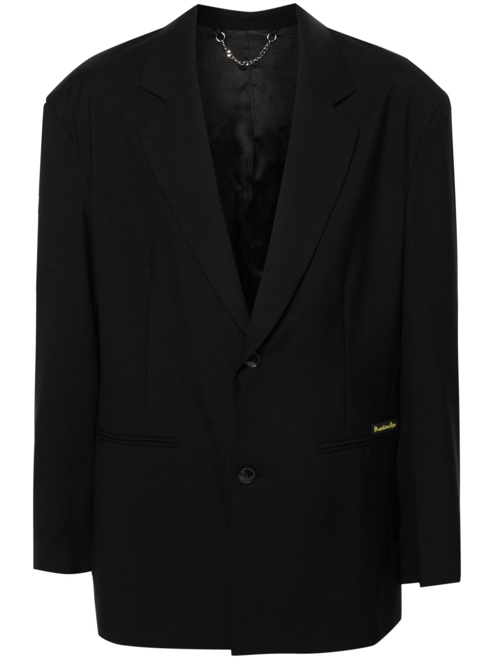 Martine Rose logo-patch single-breasted blazer - Black von Martine Rose