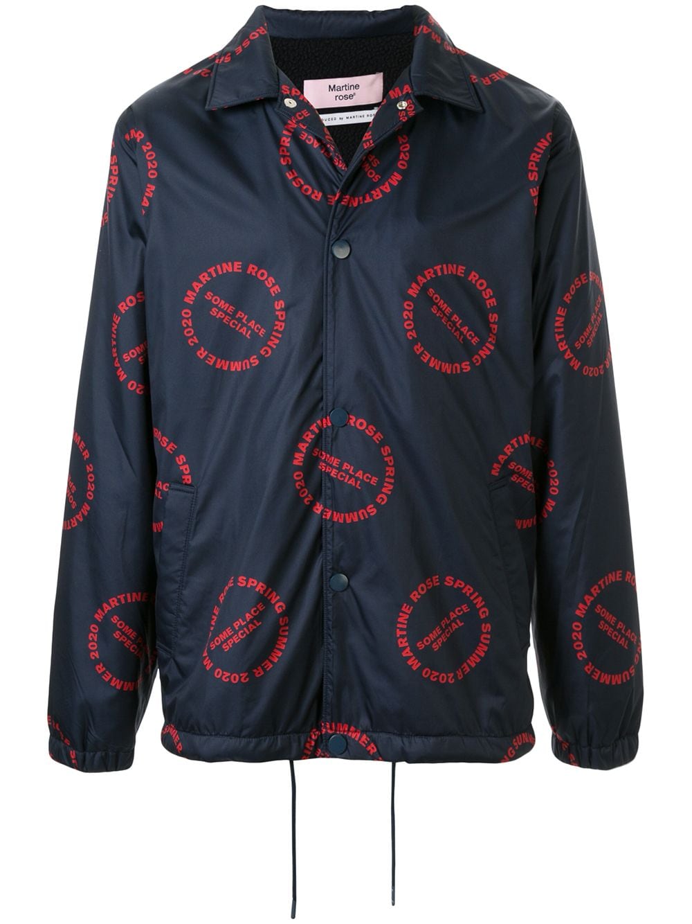 Martine Rose logo print bomber jacket - Blue von Martine Rose