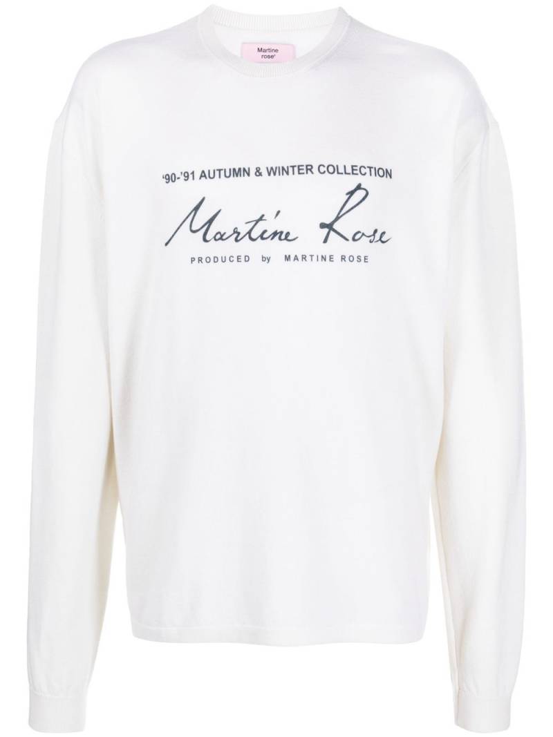 Martine Rose logo-print crewneck sweatshirt - White von Martine Rose