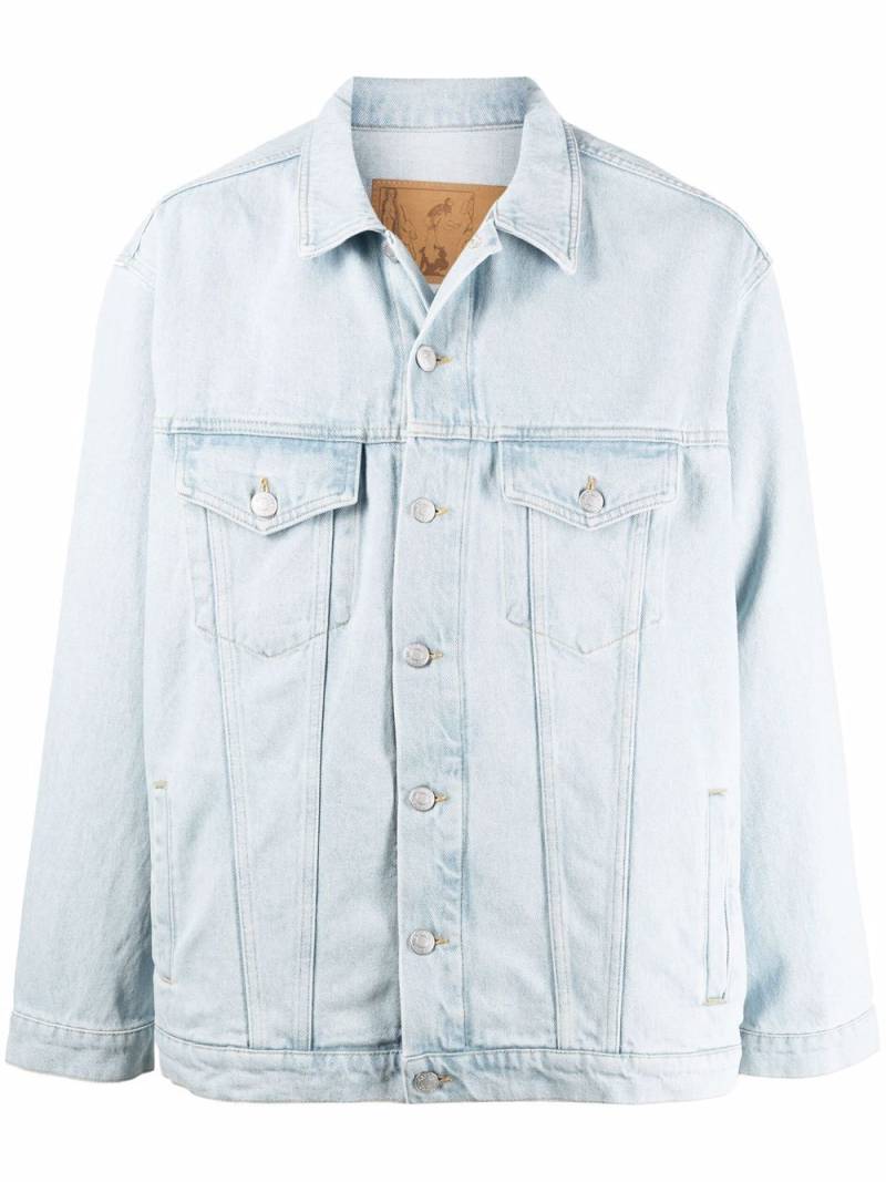 Martine Rose logo-print denim jacket - Blue von Martine Rose