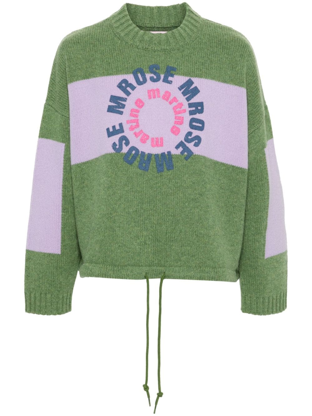 Martine Rose logo-print intarsia-knit sweater - Green von Martine Rose