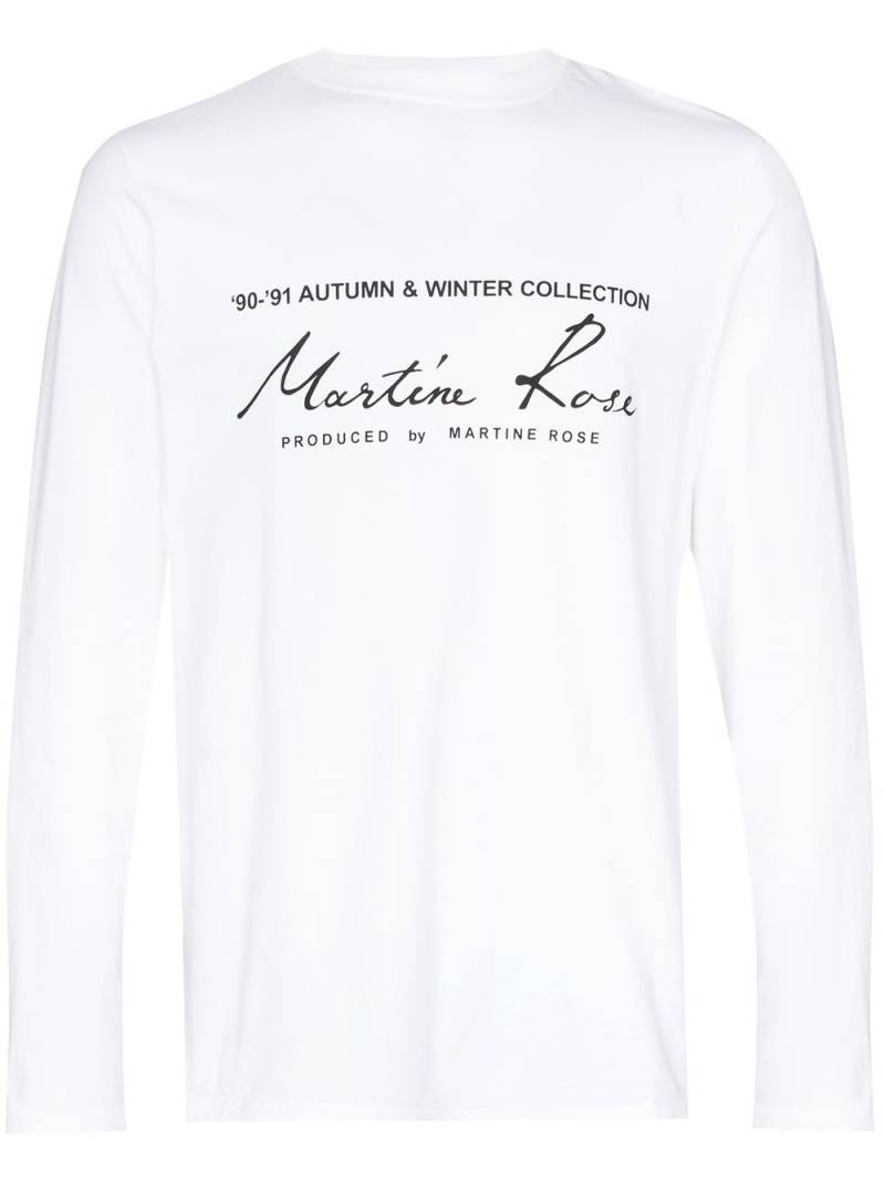 Martine Rose logo print long-sleeved T-shirt - White von Martine Rose